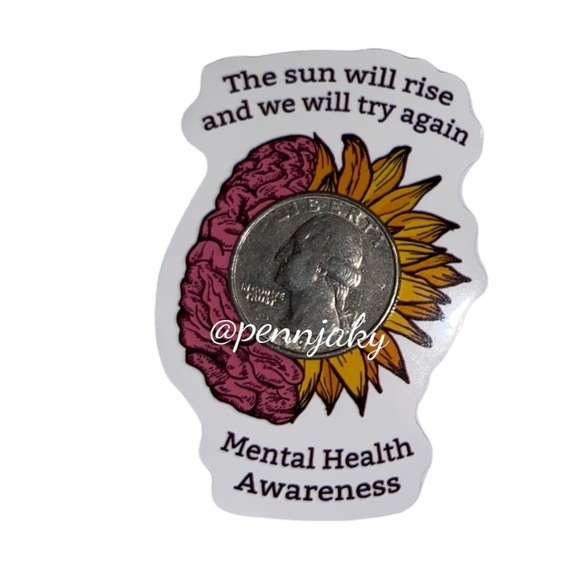 SUNFLOWER sticker for water bottles laptops cards crafts laptop mental health - Picture 2 of 2